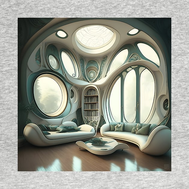 [AI Art] My future living room, Art Nouveau Style by Sissely